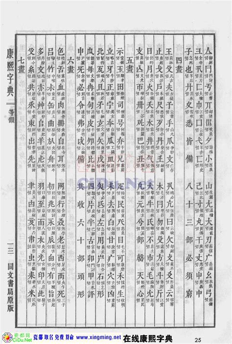 五行字典繁體|康熙字典：繁字解释、笔画、部首、五行、原图扫描版